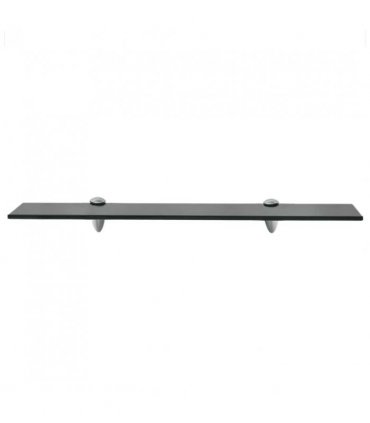 vidaXL Floating Shelf Glass 60x10 cm 8 mm — Colour: black, Size: 60 x 10 cm