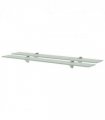 vidaXL Floating Shelves 2 pcs Glass 80x10 cm 8 mm — Colour: white, Size: 80 x 10 cm