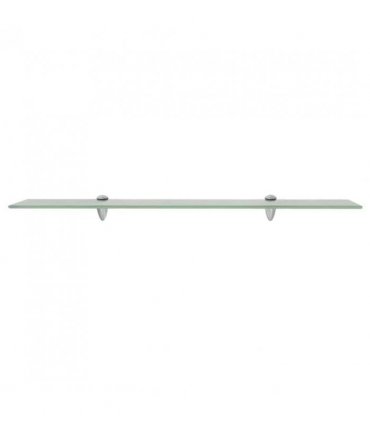 vidaXL Floating Shelves 2 pcs Glass 80x10 cm 8 mm — Colour: white, Size: 80 x 10 cm