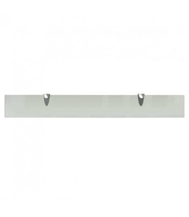 vidaXL Floating Shelves 2 pcs Glass 80x10 cm 8 mm — Colour: white, Size: 80 x 10 cm