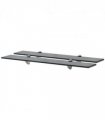 vidaXL Floating Shelves 2 pcs Glass 70x10 cm 8 mm — Colour: black, Size: 70 x 10 cm