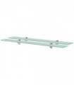 vidaXL Floating Shelves 2 pcs Glass 80x10 cm 8 mm — Colour: transparent, Size: 80 x 10 cm