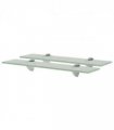vidaXL Floating Shelves 2 pcs Glass 50x10 cm 8 mm — Colour: white, Size: 50 x 10 cm