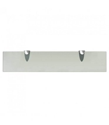 vidaXL Floating Shelves 2 pcs Glass 50x10 cm 8 mm — Colour: white, Size: 50 x 10 cm