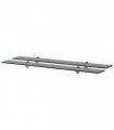 vidaXL Floating Shelves 2 pcs Glass 90x10 cm 8 mm — Colour: black, Size: 90 x 10 cm