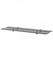 vidaXL Floating Shelf | Set of 2 | Black | Tempered safety glass, Zinc alloy — Size: 100 x 10 cm