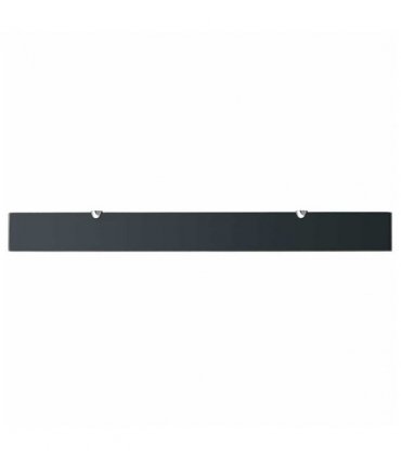 vidaXL Floating Shelf | Set of 2 | Black | Tempered safety glass, Zinc alloy — Size: 100 x 10 cm