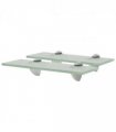 vidaXL Floating Shelves 2 pcs Glass 30x10 cm 8 mm — Colour: white, Size: 30 x 10 cm