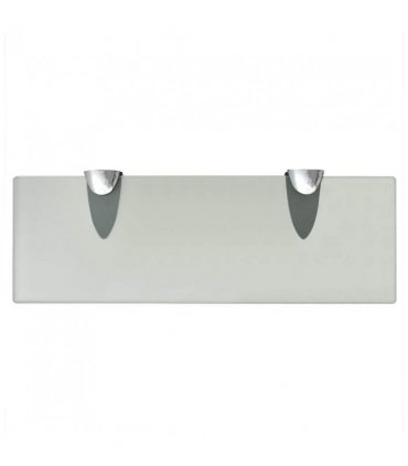 vidaXL Floating Shelves 2 pcs Glass 30x10 cm 8 mm — Colour: white, Size: 30 x 10 cm