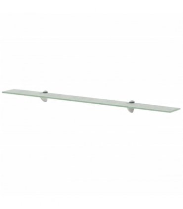 vidaXL Floating Shelf Glass 100x10 cm 8 mm — Colour: white, Size: 100 x 10 cm