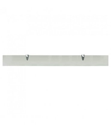 vidaXL Floating Shelf Glass 100x10 cm 8 mm — Colour: white, Size: 100 x 10 cm