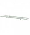 vidaXL Floating Shelves 2 pcs Glass 100x10 cm 8 mm — Colour: white, Size: 100 x 10 cm
