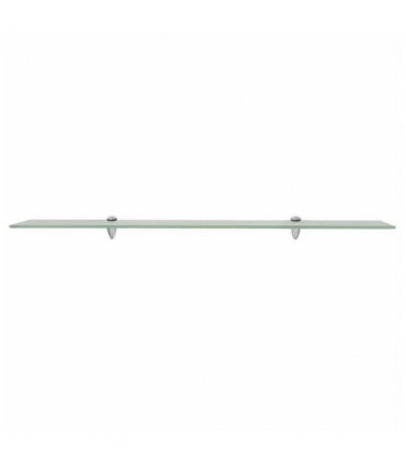 vidaXL Floating Shelves 2 pcs Glass 100x10 cm 8 mm — Colour: white, Size: 100 x 10 cm