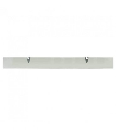 vidaXL Floating Shelves 2 pcs Glass 100x10 cm 8 mm — Colour: white, Size: 100 x 10 cm