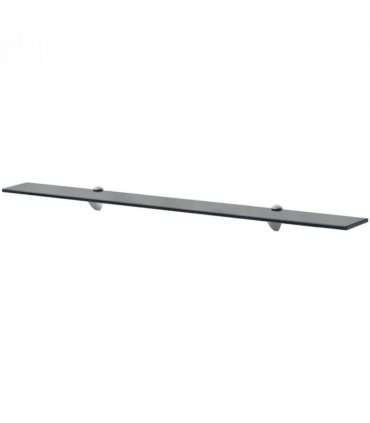 vidaXL Floating Shelf Glass 100x10 cm 8 mm — Colour: black, Size: 100 x 10 cm