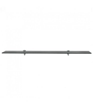 vidaXL Floating Shelf Glass 100x10 cm 8 mm — Colour: black, Size: 100 x 10 cm