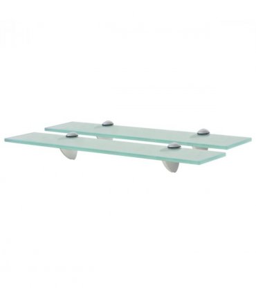 vidaXL Floating Shelves 2 pcs Glass 50x10 cm 8 mm — Colour: transparent, Size: 50 x 10 cm