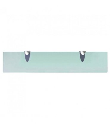 vidaXL Floating Shelves 2 pcs Glass 50x10 cm 8 mm — Colour: transparent, Size: 50 x 10 cm