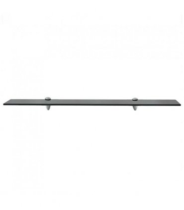 vidaXL Floating Shelves 2 pcs Glass 80x10 cm 8 mm — Colour: black, Size: 80 x 10 cm