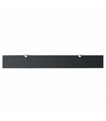 vidaXL Floating Shelves 2 pcs Glass 80x10 cm 8 mm — Colour: black, Size: 80 x 10 cm