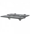 vidaXL Floating Shelves 2 pcs Glass 30x10 cm 8 mm — Colour: black, Size: 30 x 10 cm