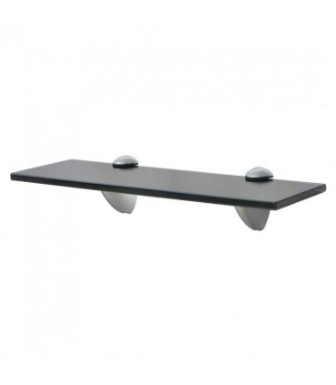 vidaXL Floating Shelves 2 pcs Glass 30x10 cm 8 mm — Colour: black, Size: 30 x 10 cm