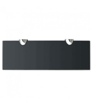 vidaXL Floating Shelves 2 pcs Glass 30x10 cm 8 mm — Colour: black, Size: 30 x 10 cm