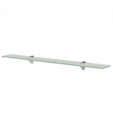 vidaXL Floating Shelf Glass 80x10 cm 8 mm — Colour: white, Size: 80 x 10 cm