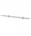 vidaXL Floating Shelf Glass 80x10 cm 8 mm — Colour: white, Size: 80 x 10 cm