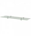 vidaXL Floating Shelves 2 pcs Glass 90x10 cm 8 mm — Colour: white, Size: 90 x 10 cm
