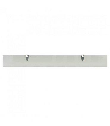 vidaXL Floating Shelves 2 pcs Glass 90x10 cm 8 mm — Colour: white, Size: 90 x 10 cm
