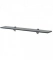 vidaXL Floating Shelf Glass 70x10 cm 8 mm — Colour: black, Size: 70 x 10 cm