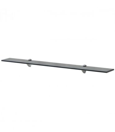 vidaXL Floating Shelf Glass 90x10 cm 8 mm — Colour: black, Size: 90 x 10 cm