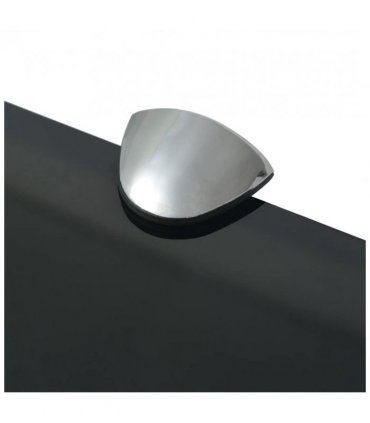 vidaXL Floating Shelf Glass 90x10 cm 8 mm — Colour: black, Size: 90 x 10 cm
