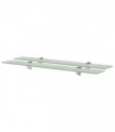 vidaXL Floating Shelves 2 pcs Glass 70x10 cm 8 mm — Colour: white, Size: 70 x 10 cm