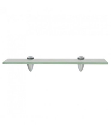 vidaXL Floating Shelves 2 pcs Glass 40x10 cm 8 mm — Colour: white, Size: 40 x 10 cm