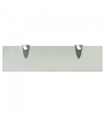 vidaXL Floating Shelves 2 pcs Glass 40x10 cm 8 mm — Colour: white, Size: 40 x 10 cm