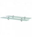 vidaXL Floating Shelf | Set of 2 | Clear | Tempered safety glass | Medium — Colour: transparent, Size: 60 x 10 cm