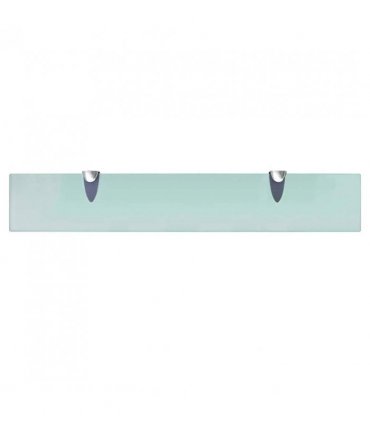 vidaXL Floating Shelf | Set of 2 | Clear | Tempered safety glass | Medium — Colour: transparent, Size: 60 x 10 cm