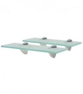 vidaXL Floating Shelves 2 pcs Glass 30x10 cm 8 mm — Colour: transparent, Size: 30 x 10 cm