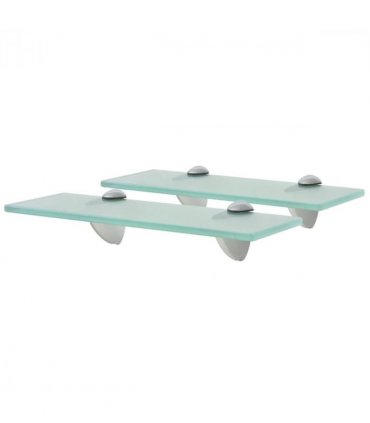 vidaXL Floating Shelves 2 pcs Glass 30x10 cm 8 mm — Colour: transparent, Size: 30 x 10 cm