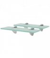 vidaXL Floating Shelves 2 pcs Glass 30x10 cm 8 mm — Colour: transparent, Size: 30 x 10 cm