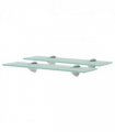 vidaXL Floating Shelf | Set of 2 | Clear | Toughened safety glass, zinc alloy — Colour: transparent, Size: 40 x 10 cm