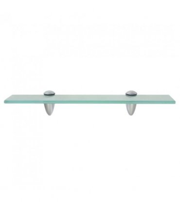 vidaXL Floating Shelf | Set of 2 | Clear | Toughened safety glass, zinc alloy — Colour: transparent, Size: 40 x 10 cm