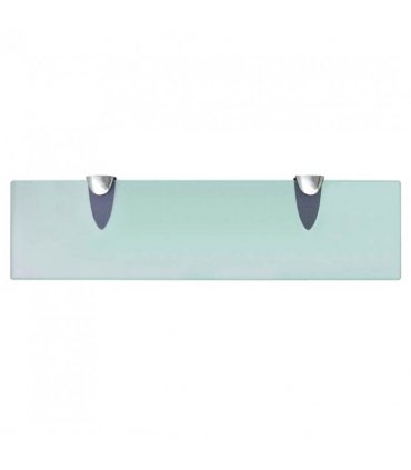 vidaXL Floating Shelf | Set of 2 | Clear | Toughened safety glass, zinc alloy — Colour: transparent, Size: 40 x 10 cm