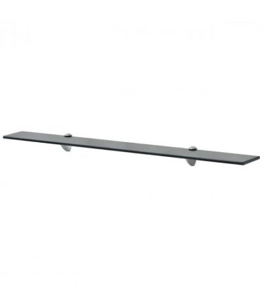 vidaXL Floating Shelf Glass 90x20 cm 8 mm — Colour: black, Size: 90 x 20 cm