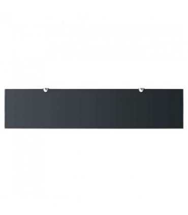 vidaXL Floating Shelf Glass 90x20 cm 8 mm — Colour: black, Size: 90 x 20 cm