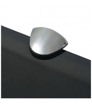 vidaXL Floating Shelf Glass 90x20 cm 8 mm — Colour: black, Size: 90 x 20 cm