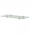 vidaXL Floating Shelves 2 pcs Glass 70x20 cm 8 mm — Colour: white, Size: 70 x 20 cm