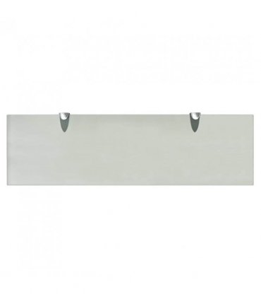 vidaXL Floating Shelves 2 pcs Glass 70x20 cm 8 mm — Colour: white, Size: 70 x 20 cm